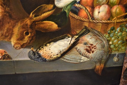 Louis XV - Jean-Baptiste Oudry "Nature Morte de gibier avec corbeille de fruits"